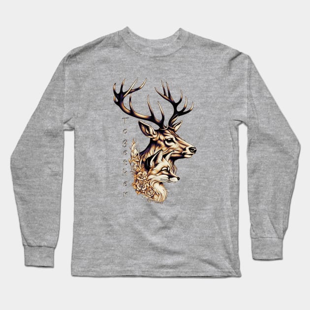 Stag & Vixen Together Long Sleeve T-Shirt by Vixen Games